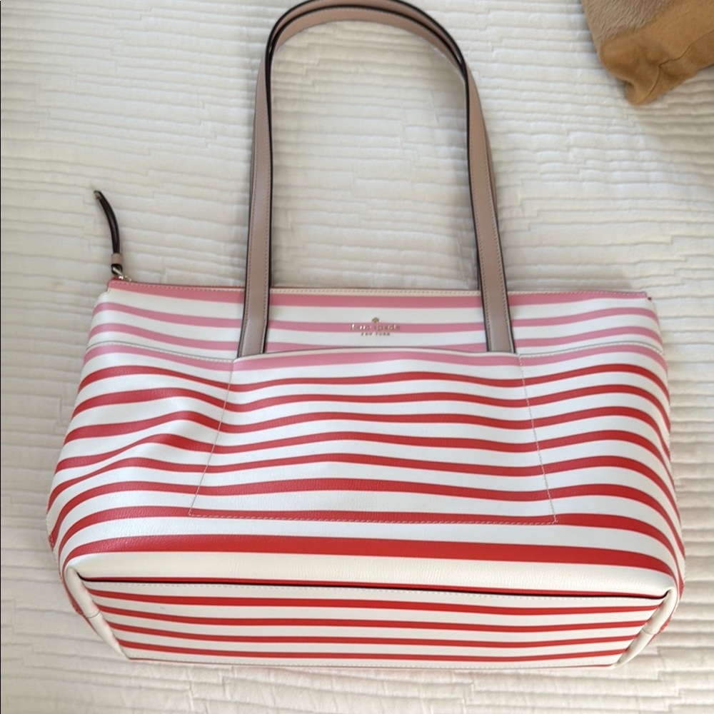 Kate Spade Red and White Nautical Tote